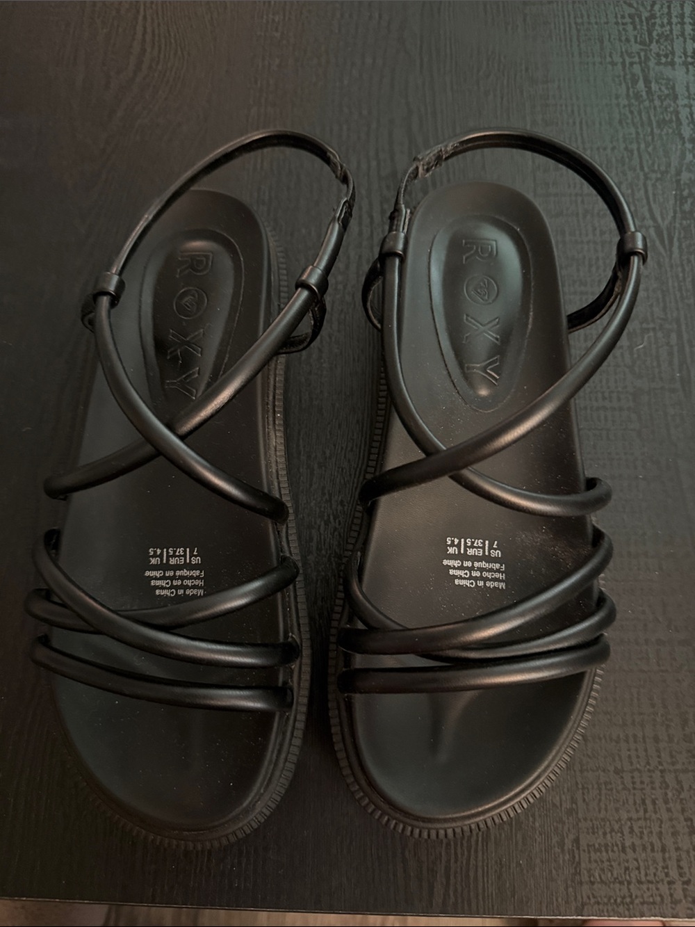 Roxy Black Multi-Strap Women's Sandals